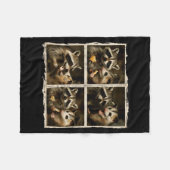 Couverture Polaire Funny Ssum And Raccoon Photobooth Selfie Trash Fer (Devant (Horizontal))
