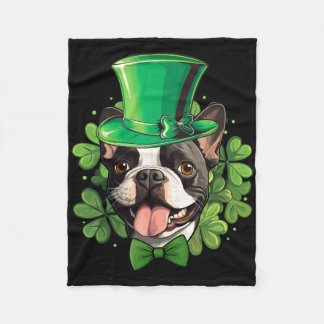 Couverture Polaire Funny St Patricks Boston Terrier 