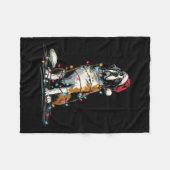 Couverture Polaire Funny St. Saint Bernard Christmas Graphics Dog Lig (Devant (Horizontal))