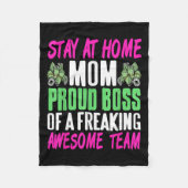 Couverture Polaire Funny Stay At Home Mom Boss Proud Of Awesome Famil (Devant)