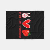 Couverture Polaire Funny Strawberry Art For Men Women Fruit Strawberr (Devant (Horizontal))