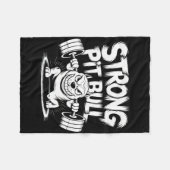 Couverture Polaire Funny Strong Crucifix Lifting Pitbull (Devant (Horizontal))