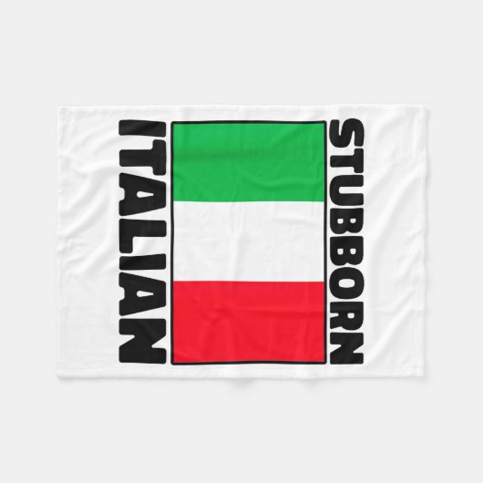 Couverture Polaire Funny Stubborn Italian Pride Italy Flag Italia For (Devant (Horizontal))