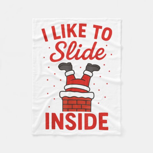 Couverture Polaire Funny Suggestive I Like To Slide Inside Quote Coup (Devant)