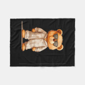 Couverture Polaire Funny Sungles Teddy Bear In Pajama Costume Design (Devant (Horizontal))
