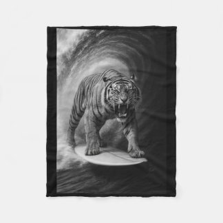 Couverture Polaire Funny Surfing Bigfoot Sea Selfie On Surfboard Safa