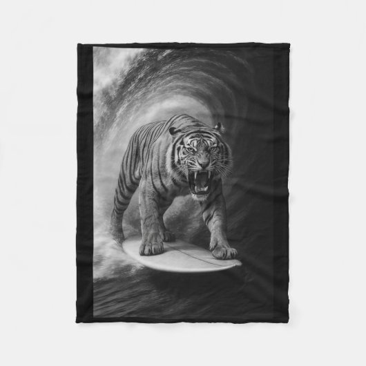 Couverture Polaire Funny Surfing Bigfoot Sea Selfie On Surfboard Safa (Devant)