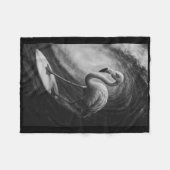 Couverture Polaire Funny Surfing Flamingo Bird Selfie On Surfboard Be (Devant (Horizontal))