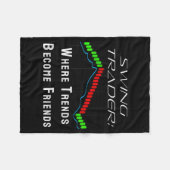 Couverture Polaire Funny Swing Trader Trading Stock Market (Devant (Horizontal))