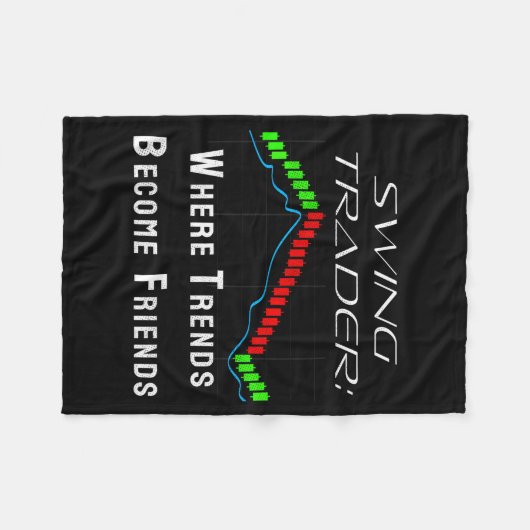 Couverture Polaire Funny Swing Trader Trading Stock Market (Devant (Horizontal))