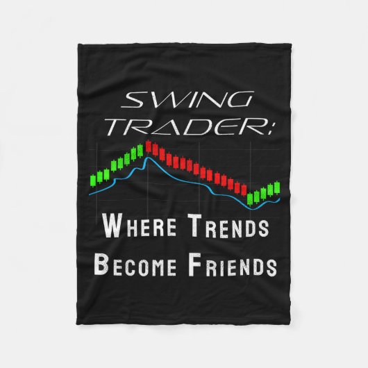 Couverture Polaire Funny Swing Trader Trading Stock Market (Devant)
