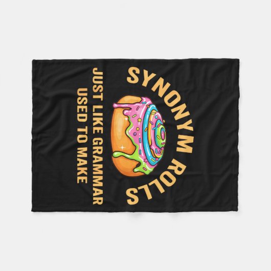 Couverture Polaire Funny Synonym Rolls Joke Cinnamon Rolls Grammar Pu (Devant (Horizontal))