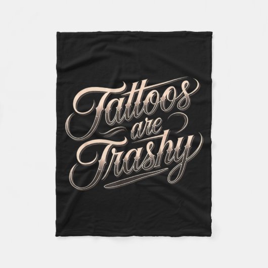 Couverture Polaire Funny Tattooed Mom Retro Tattoos Are Trashy So Is  (Devant)