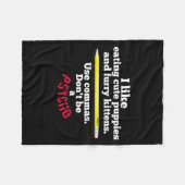 Couverture Polaire Funny Teacher English Use Commas Dont Be A Psycho  (Devant (Horizontal))