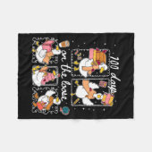 Couverture Polaire Funny Teachers Silly Goose 100 Day Of School, Goos (Devant (Horizontal))