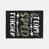 Couverture Polaire Funny Team Sped Teacher Camo Teacher Student Back (Devant (Horizontal))