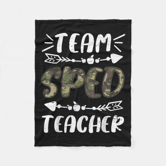 Couverture Polaire Funny Team Sped Teacher Camo Teacher Student Back (Devant)