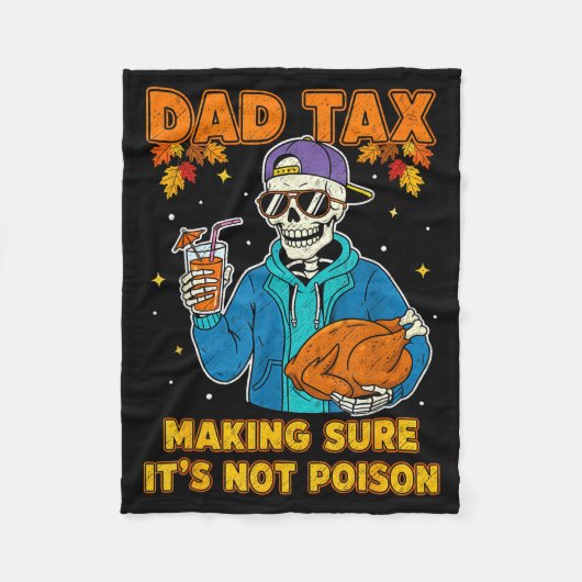 Couverture Polaire Funny Thanksgiving Dad Tax Skeleton Turkey Day Foo (Devant)