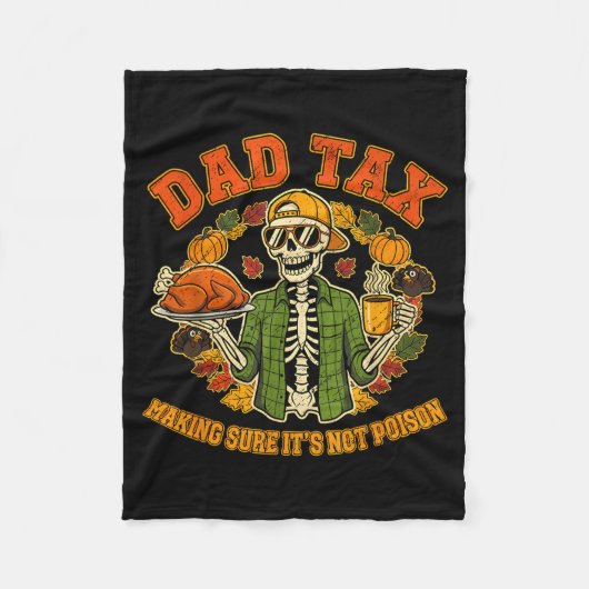 Couverture Polaire Funny Thanksgiving Dad Tax Skeleton Turkey Day Foo (Devant)