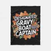 Couverture Polaire Funny Thanksgiving Food - Gravy Boat Captain (Devant)