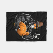 Couverture Polaire Funny Thanksgiving Gorilla Holding Turkey Lgrim Ha (Devant (Horizontal))