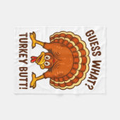Couverture Polaire Funny Thanksgiving Kids Joke Meme Guess What Turke (Devant (Horizontal))