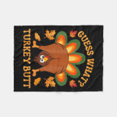 Couverture Polaire Funny Thanksgiving Kids Joke Meme Guess What Turke (Devant (Horizontal))