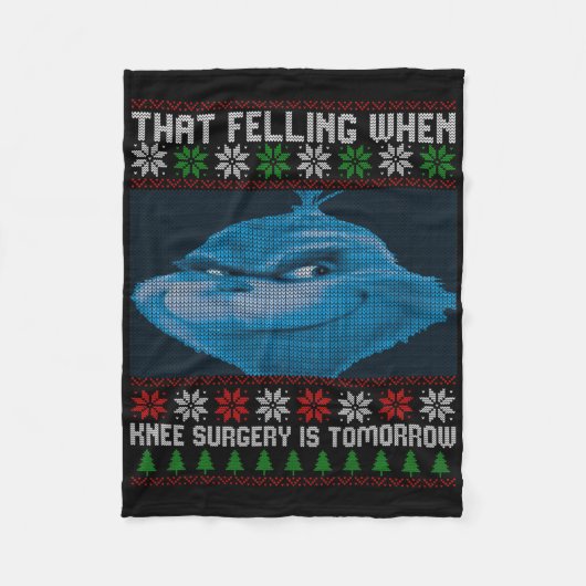 Couverture Polaire Funny That Feeling When Knee Surgery Is Tomorrow U (Devant)