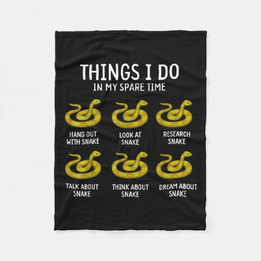Couverture Polaire Funny Things I Do In My Spare Time Snake Animal Lo (Devant)