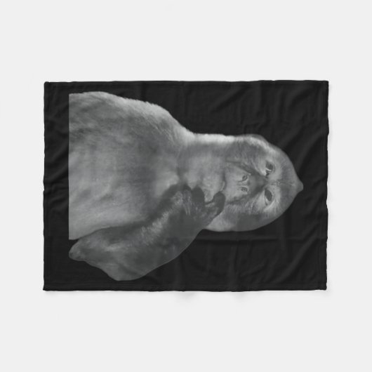 Couverture Polaire Funny Thinking Monkey Meme Curious Ape Brainrot  (Devant (Horizontal))