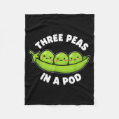 Couverture Polaire Funny Three Peas In A D Cute Kawaii (Devant)