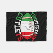 Couverture Polaire Funny Tommy Freakin' Cutlets New Jersey Italy Flag (Devant (Horizontal))
