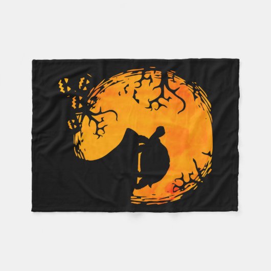 Couverture Polaire Funny Tortoise Halloween Silhouette Soky Tortoise (Devant (Horizontal))