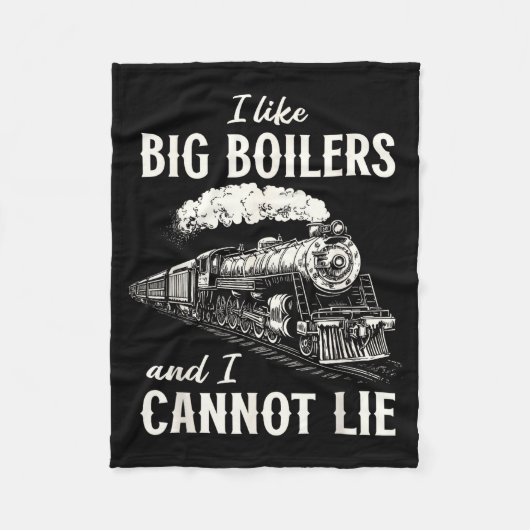 Couverture Polaire Funny Train Big Boilers Steam Locomotive Freight  (Devant)