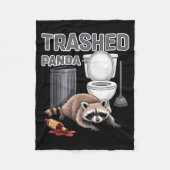Couverture Polaire Funny Trashed Panda Raccoon Gets Drunk  (Devant)