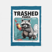 Couverture Polaire Funny Trashed Panda Raccoon Gets Drunk (Devant)