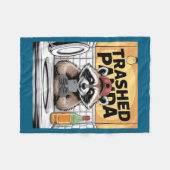 Couverture Polaire Funny Trashed Panda Raccoon Gets Drunk  (Devant (Horizontal))