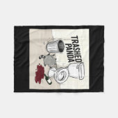 Couverture Polaire Funny Trashed Panda Racoon Gets Drunk  (Devant (Horizontal))