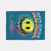 Couverture Polaire Funny Trippy Dead Inside Quote Sarcasm Meme Gothic (Devant (Horizontal))