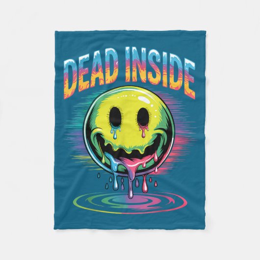 Couverture Polaire Funny Trippy Dead Inside Quote Sarcasm Meme Gothic (Devant)