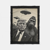 Couverture Polaire Funny Trump Bigfoot Selfie Avec Ufos Alien Étrange (Devant)
