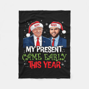 Couverture Polaire Funny Trump Noël est arrivé au début de cette anné