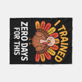 Couverture Polaire Funny Turkey Saying Thanksgiving Trot I Trained Ze (Devant (Horizontal))