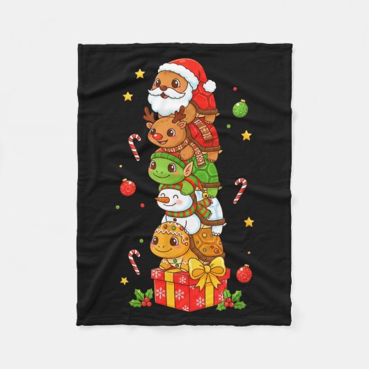 Couverture Polaire Funny Turtle Santa Elf Snowman Christmas Womens Me (Devant)