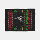 Couverture Polaire Funny Ugly All I Want For Christmas Is A Contemrar (Devant (Horizontal))