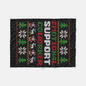 Couverture Polaire Funny Ugly Christmas Sweater Emotional Suprt Cowor (Devant (Horizontal))