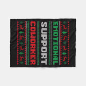 Couverture Polaire Funny Ugly Christmas Sweater Emotional Suprt Cowor (Devant (Horizontal))
