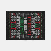 Couverture Polaire Funny Ugly Christmas Sweater Too Hot Men Teens Xma (Devant (Horizontal))