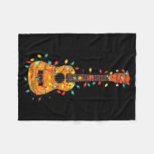 Couverture Polaire Funny Ukulele Christmas Graphics Lights Lover Play (Devant (Horizontal))