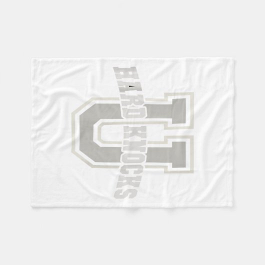 Couverture Polaire Funny University Of Hard Knocks Affirmation Colleg (Devant (Horizontal))